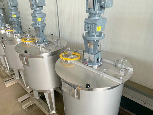 4 x neue vertikale 200L Edelstahl AISI316L Mischtanks