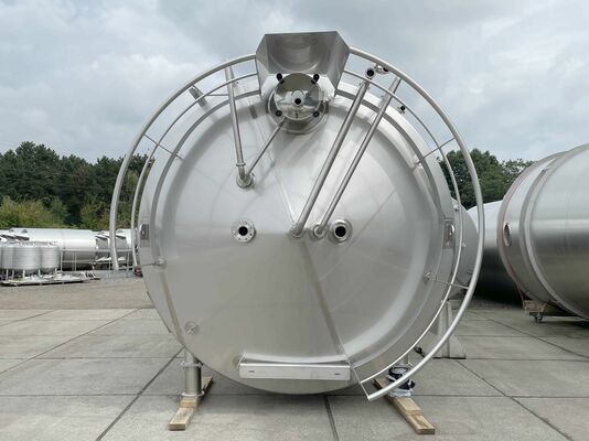 2 x stainless-steel AISI304 second hand vertical storage tanks.with a capacity of 85.700L