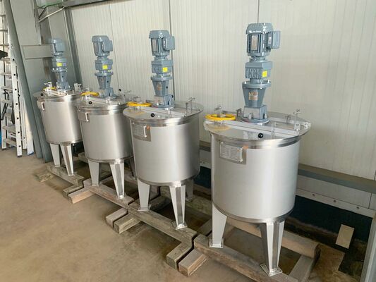 4 x neue vertikale 200L Edelstahl AISI316L Mischtanks