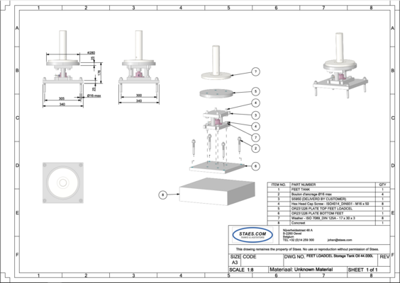 4 x Brand new 44.000L stainless-steel AISI316L vertical storage tanks.