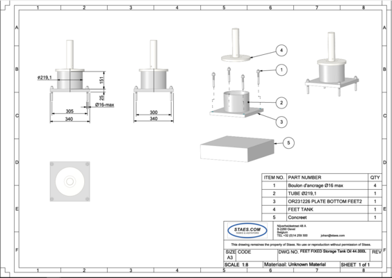 4 x Brand new 44.000L stainless-steel AISI316L vertical storage tanks.